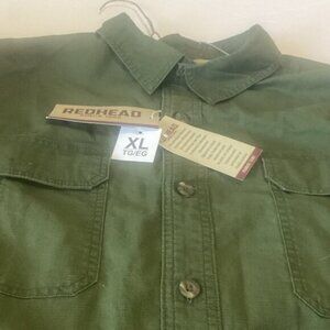 RedHead Men's duffle green long sleeved  Shirt Jacket